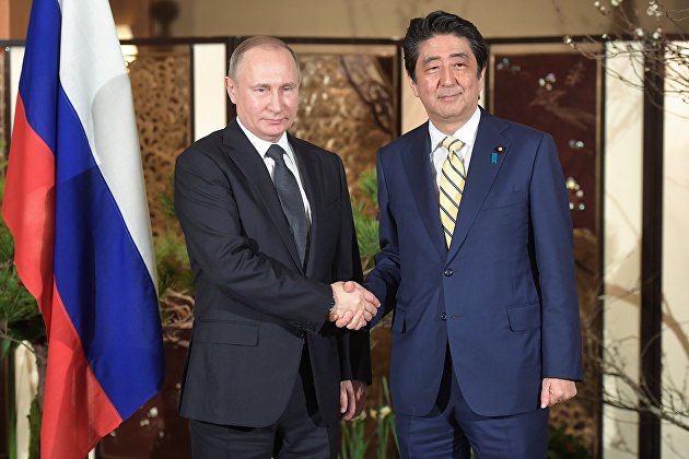 #Президент РФ Владимир Путин и премьер-министр Японии Синдзо Абэ