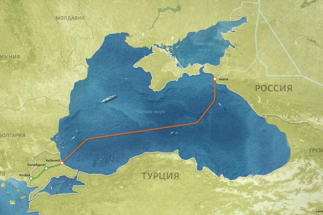 %Морской газопровод "Турецкий поток"