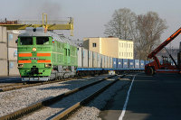 В Москву прибыл контейнерный поезд "Северное сияние"