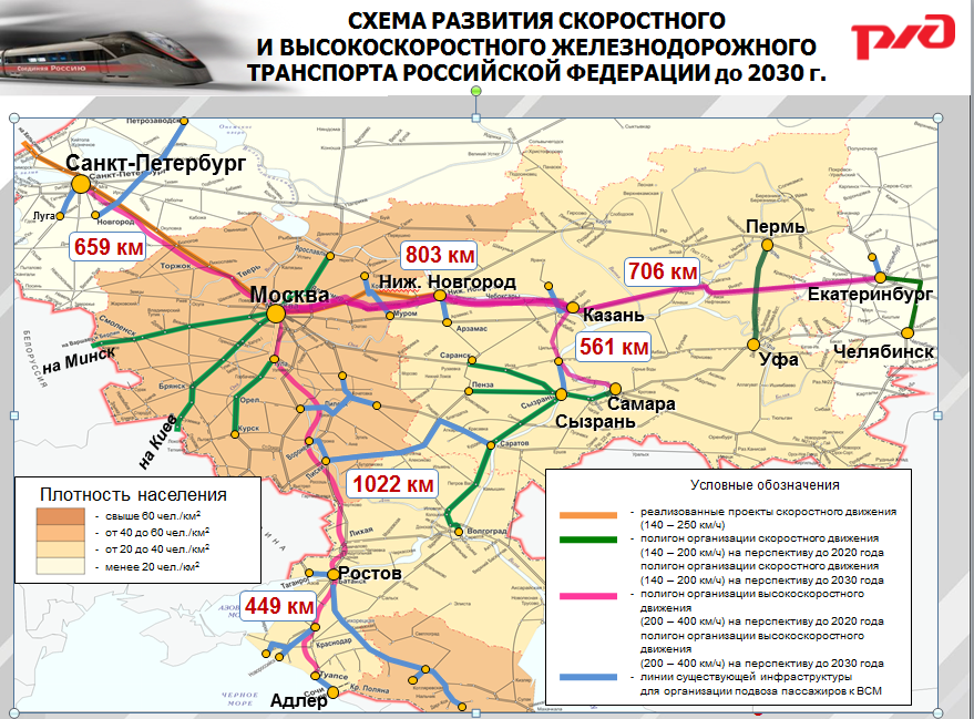 Карта маршрутов ржд по россии