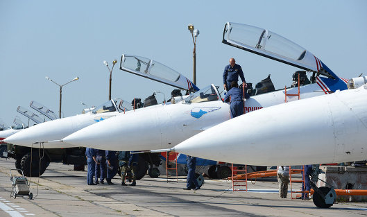 Тренировочные полеты участников авиасалона МАКС-2013