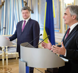 Встреча президента Украины П.Порошенко и канцлера Австрии В.Файмана