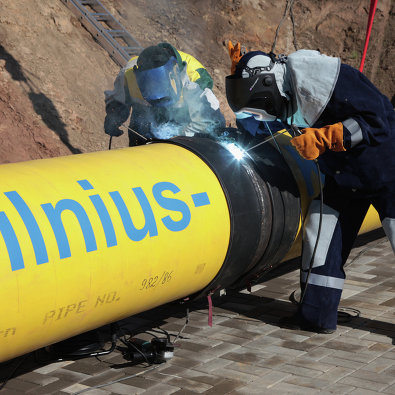 Участок газопровода Минск-Вильнюс-Каунас-Калининград в Литве