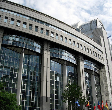 Здание Европарламента в Брюсселе
