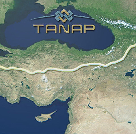 Карта с расположением газопровода компании TANAP