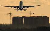 Самолет Airbus A330 авиакомпании "Аэрофлот" совершает взлет в международном аэропорту Шереметьево.