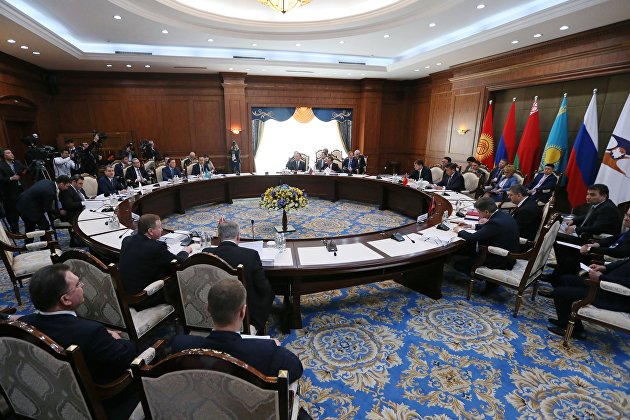 Заседание Евразийского межправительственного совета в узком составе.