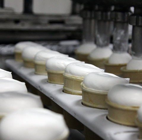 Производственная линия по изготовлению пломбира в вафельных стаканчиках