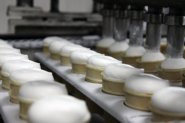 Производственная линия по изготовлению пломбира в вафельных стаканчиках