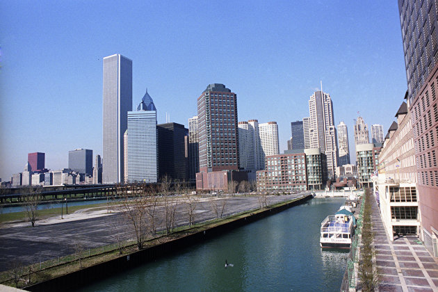 Панорама города Чикаго.
