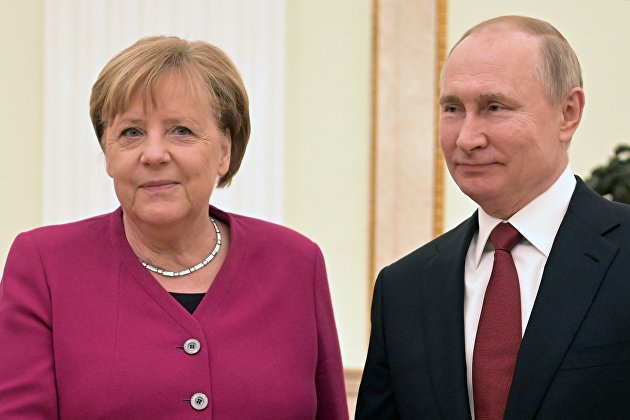 Встреча Путина с Меркель 11 января 2020 г.